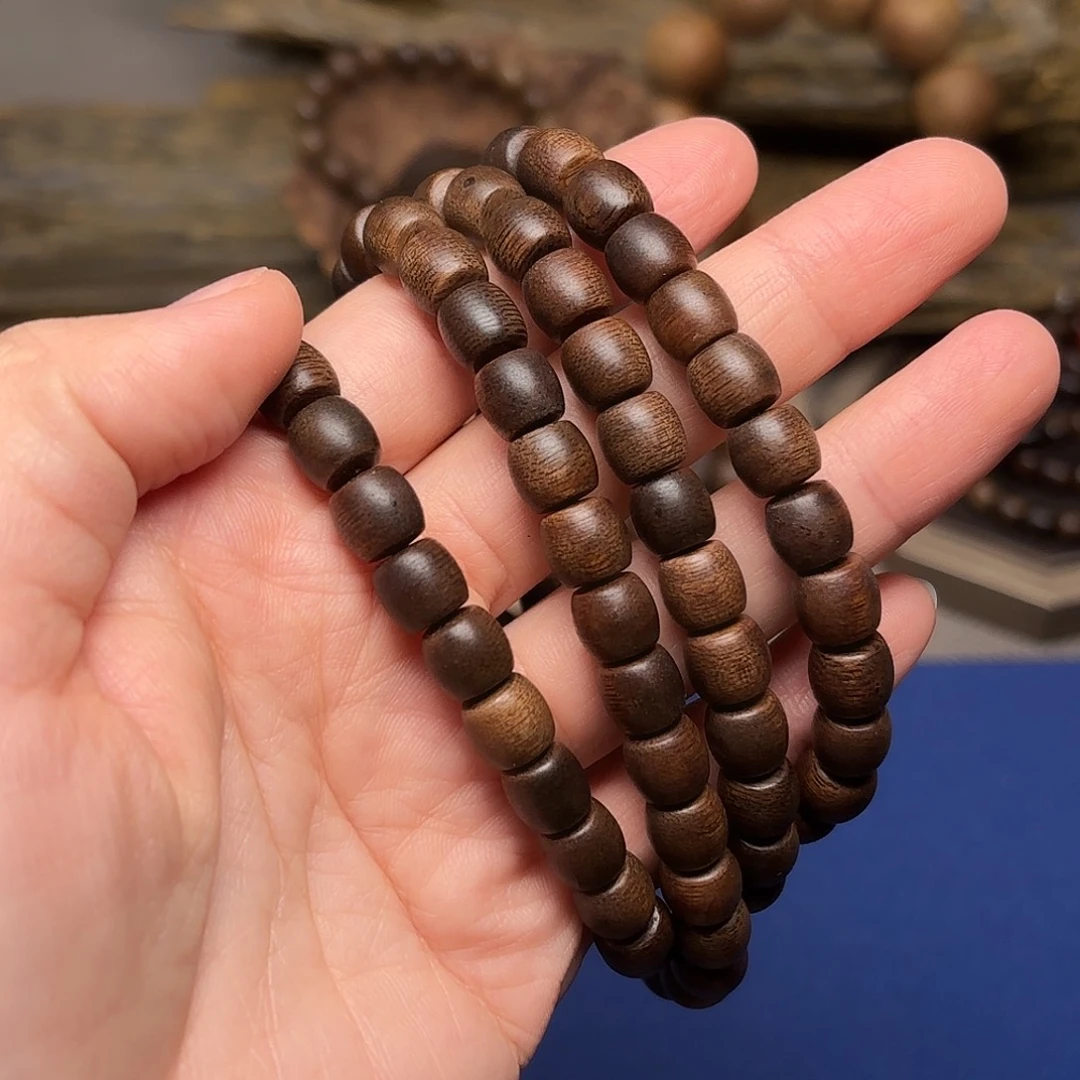 沉香手串越南芽庄玉化绿棋楠0.8×108
