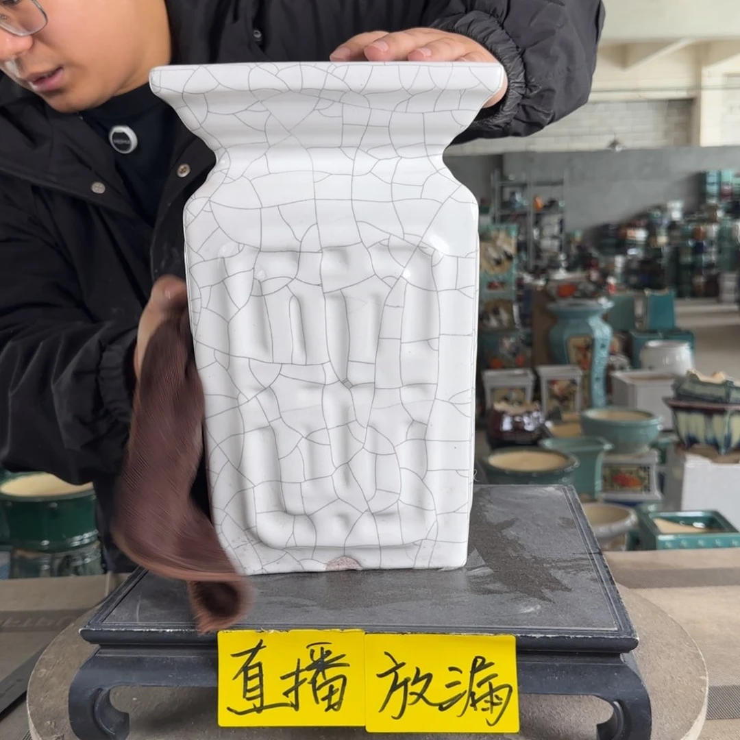 陶。一风堂石湾花盆 微瑕 高温裂