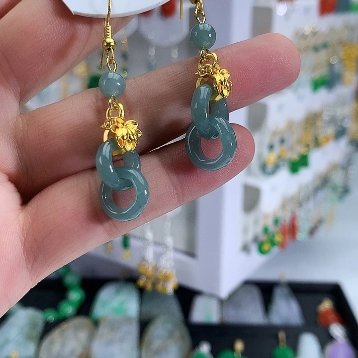 未镶嵌翡翠耳饰耳坠