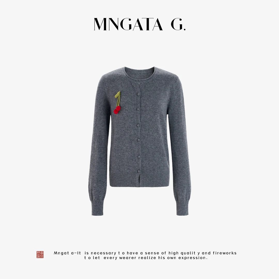 MNGATA G.宫小妍【羊毛小樱桃】绵羊毛秋冬新中式中国风毛衣5080164