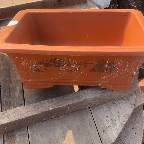 紫砂中国离心紫砂花盆，