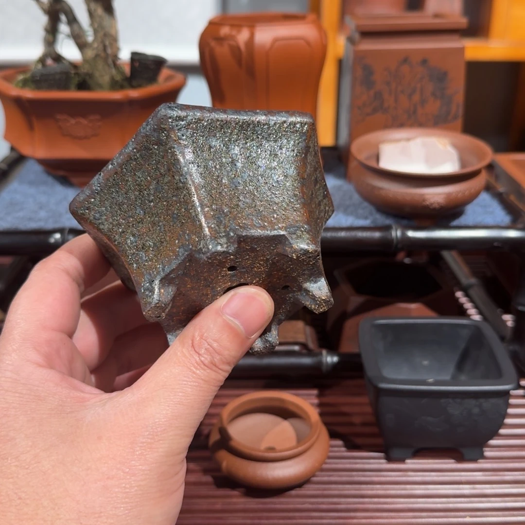 紫砂花盆原矿紫泥