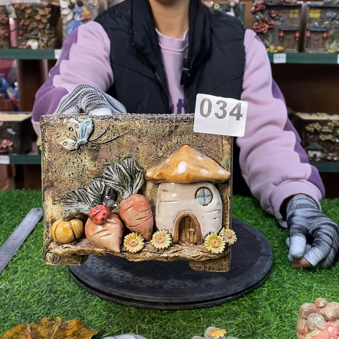 红陶青藤花器多肉花盆