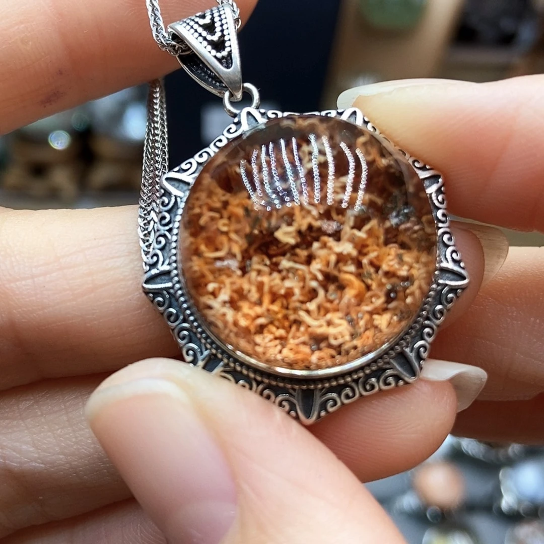 水晶项链不退不换银S925镶嵌就**饭