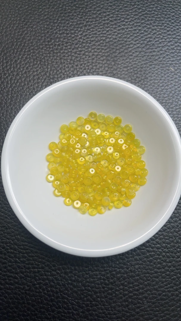 鸿福珠宝～ B1328 冰糖雪梨黄算盘2*4mm50个99元