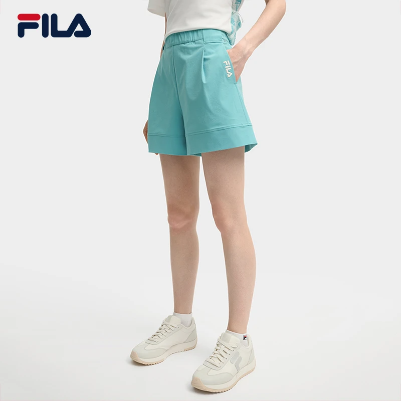 Fila/斐乐【气质显白】女装新款琥珀流光百搭透气宽松短裤