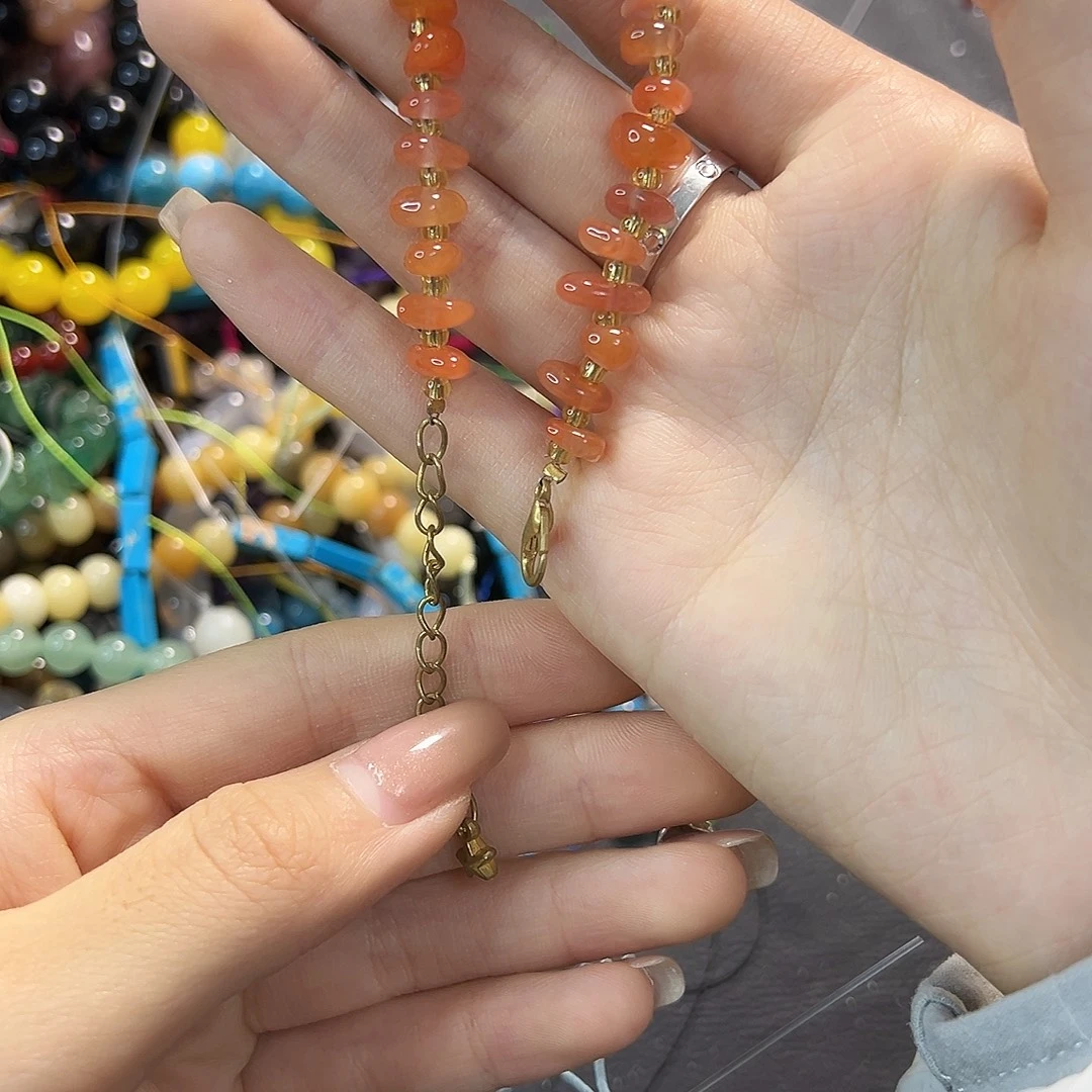 玛瑙/玉髓合金珠宝半成品红玛瑙