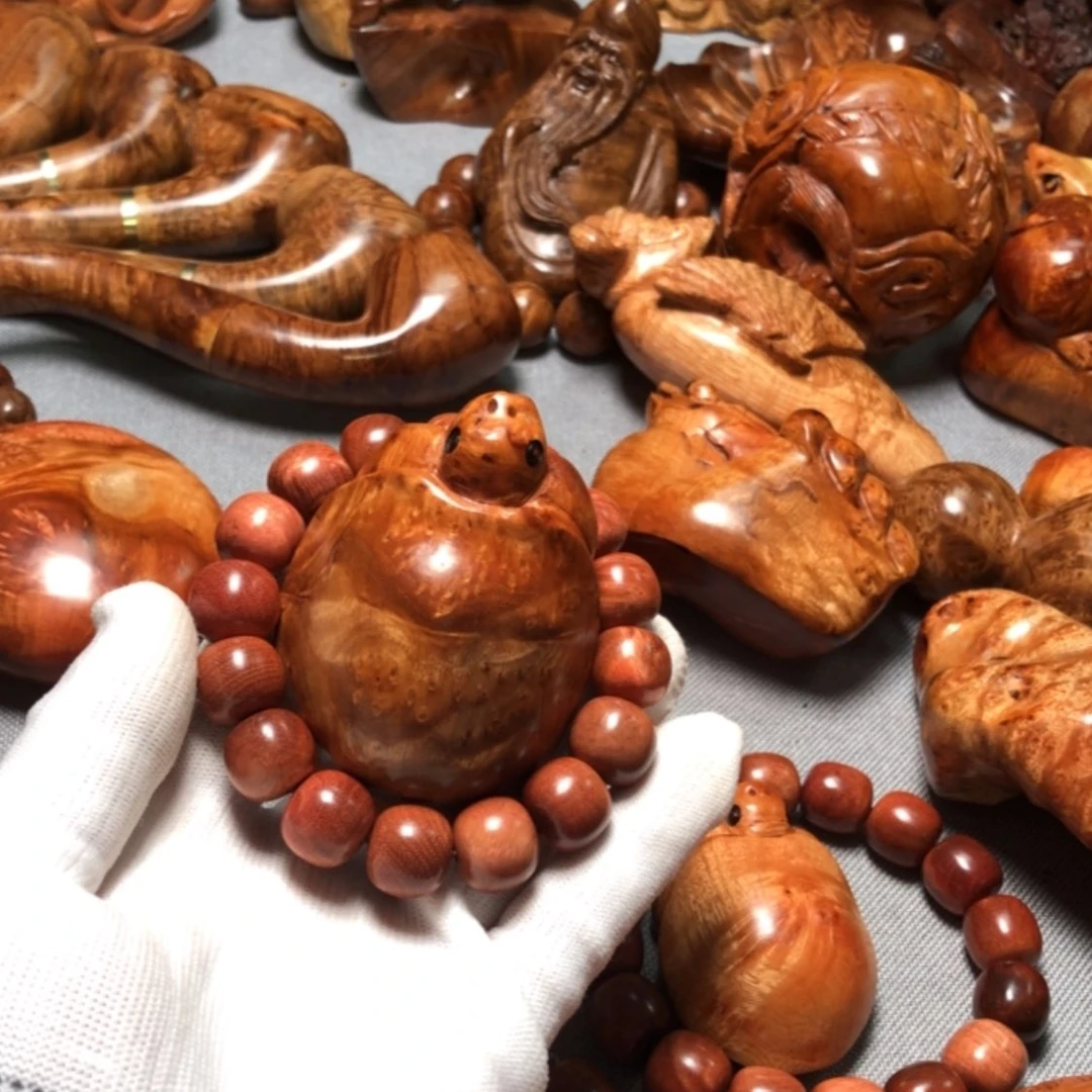 【闪购商品】木1****消麻梨疙瘩火琉璃手把件