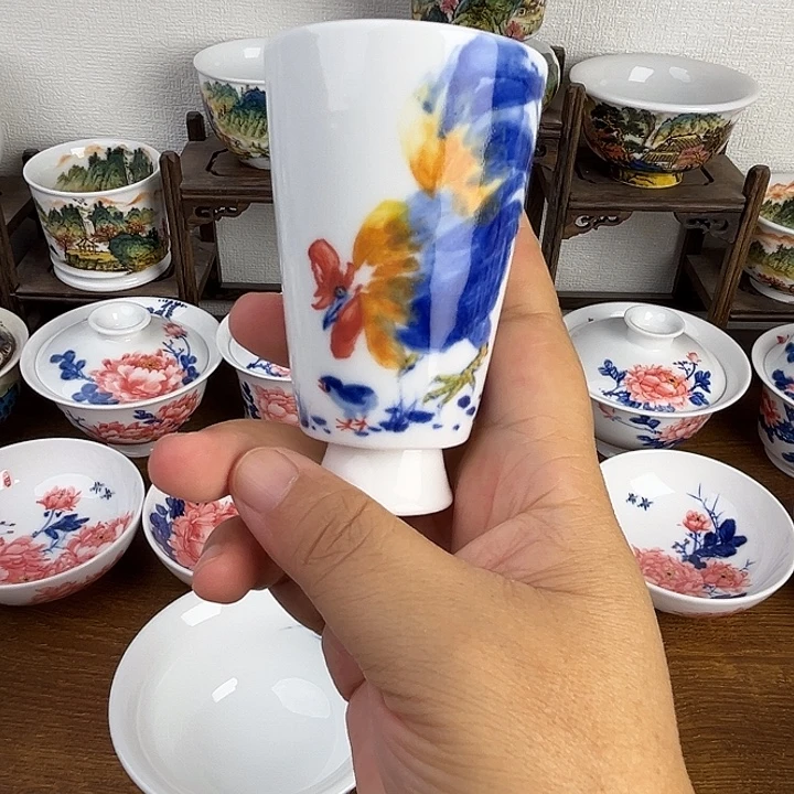 忠意堂釉下彩公鸡