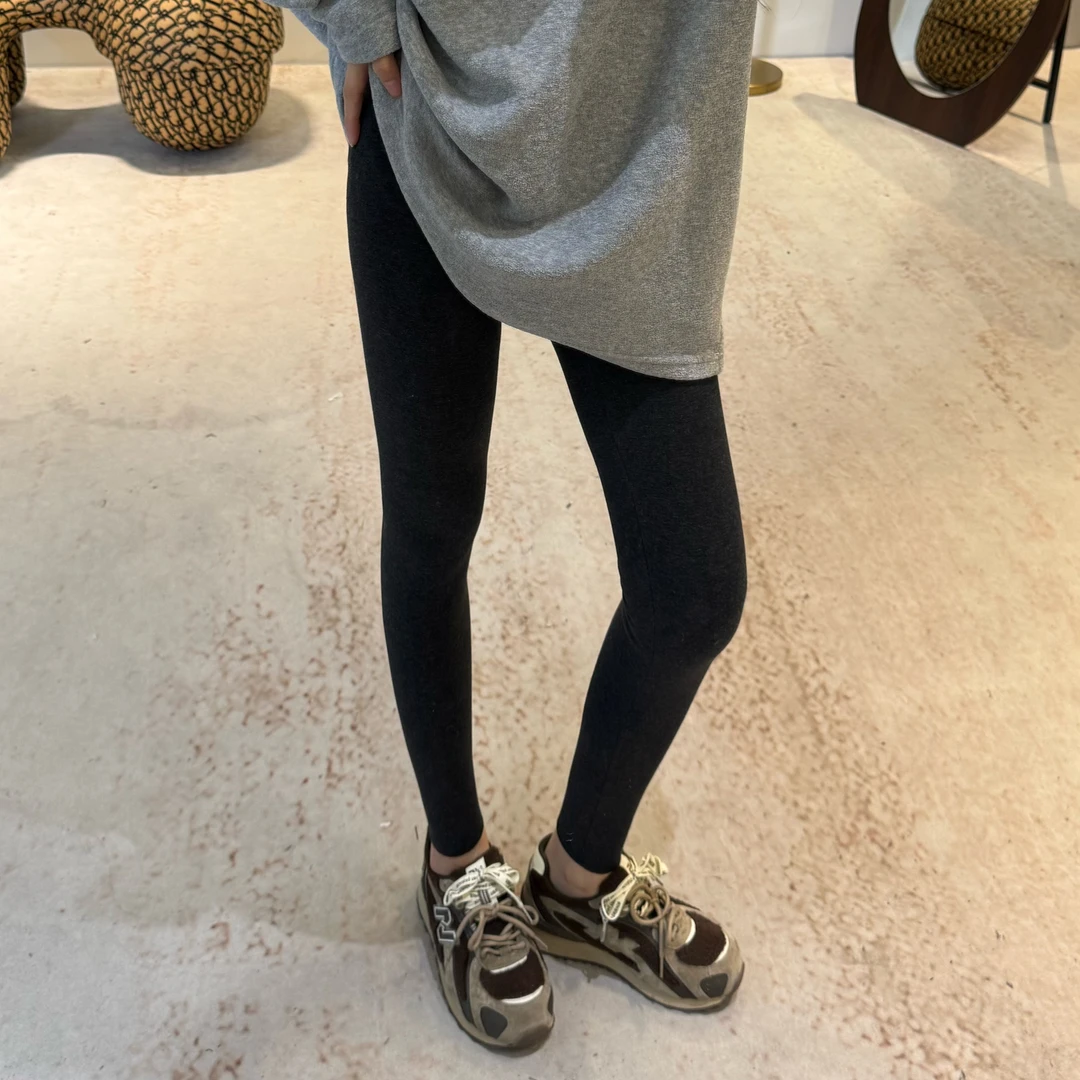 宿慕SUMU 小蛮腰加绒舒适显瘦打底裤10-21冬季新款打底裤C1