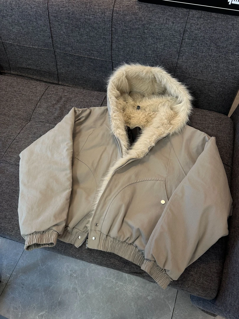 my03 秋冬长毛座山雕男女同款外套