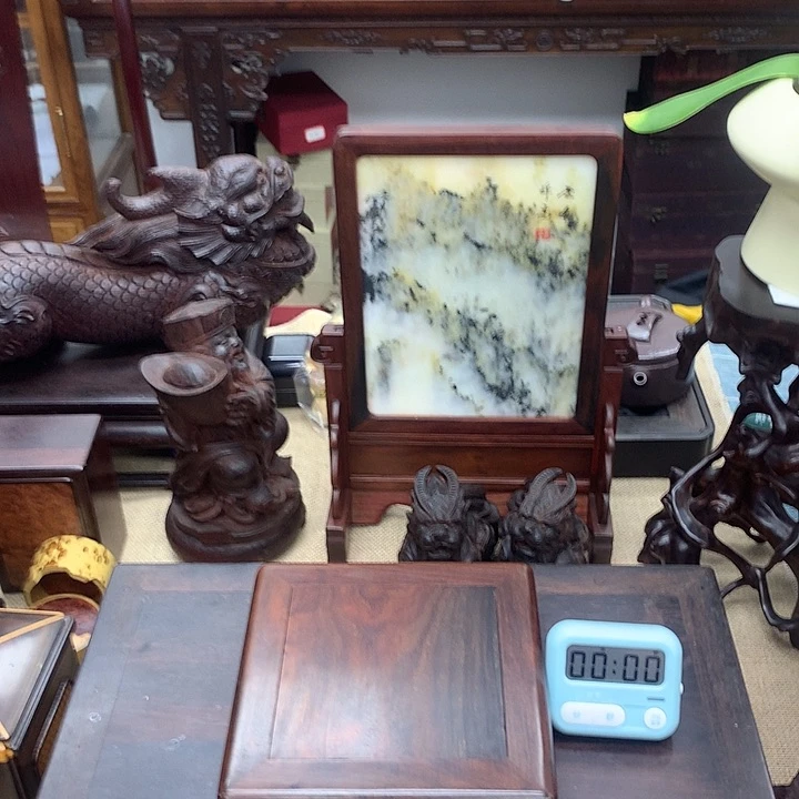 藤类海****具大红酸枝15正方圆角底座