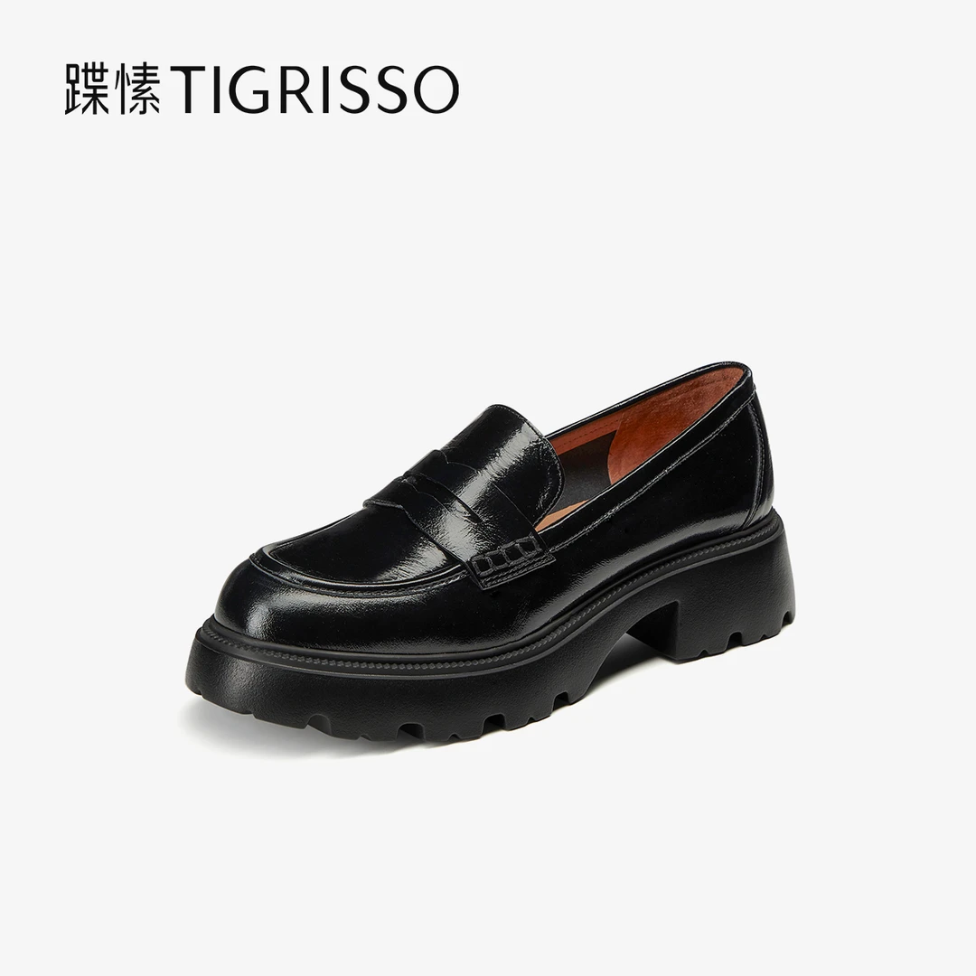 蹀愫春秋季学院英伦厚底增高JK单鞋皮鞋乐福鞋女TA52515-53