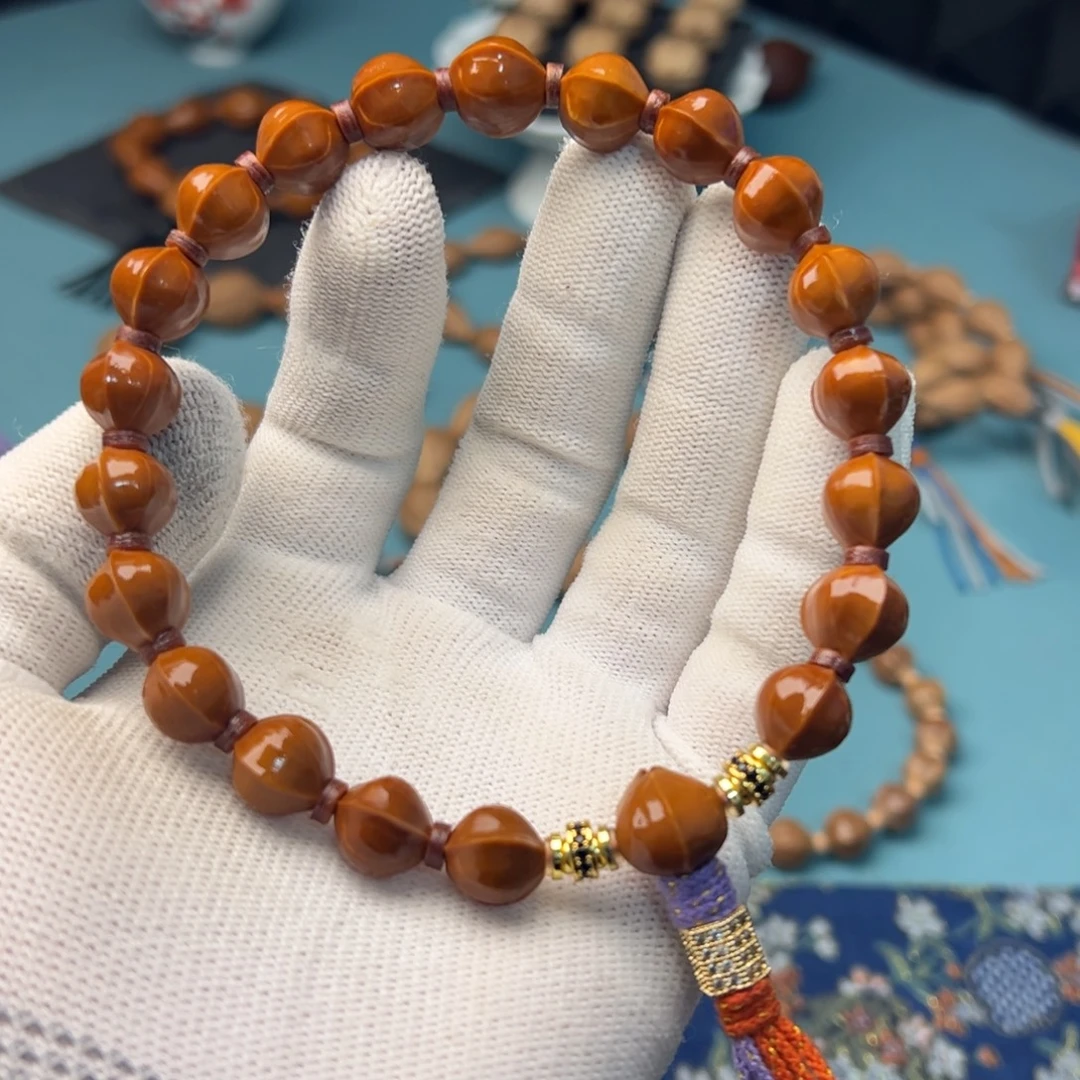 橄榄核手串/手链密桃臀水晶核1.0鲨鱼背