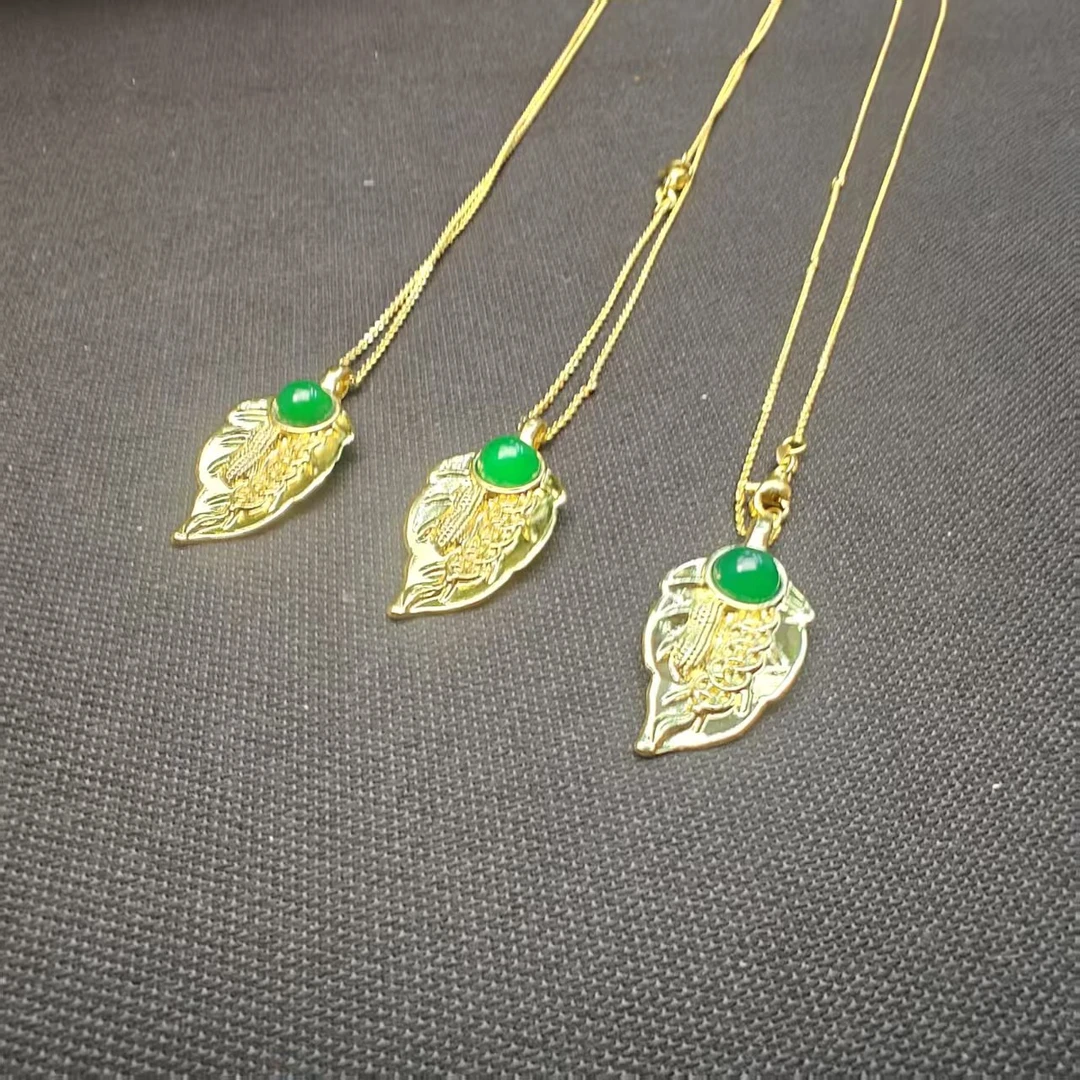 璀璨夺目,独具匠心+时尚大气经典镶嵌款叶子吊坠