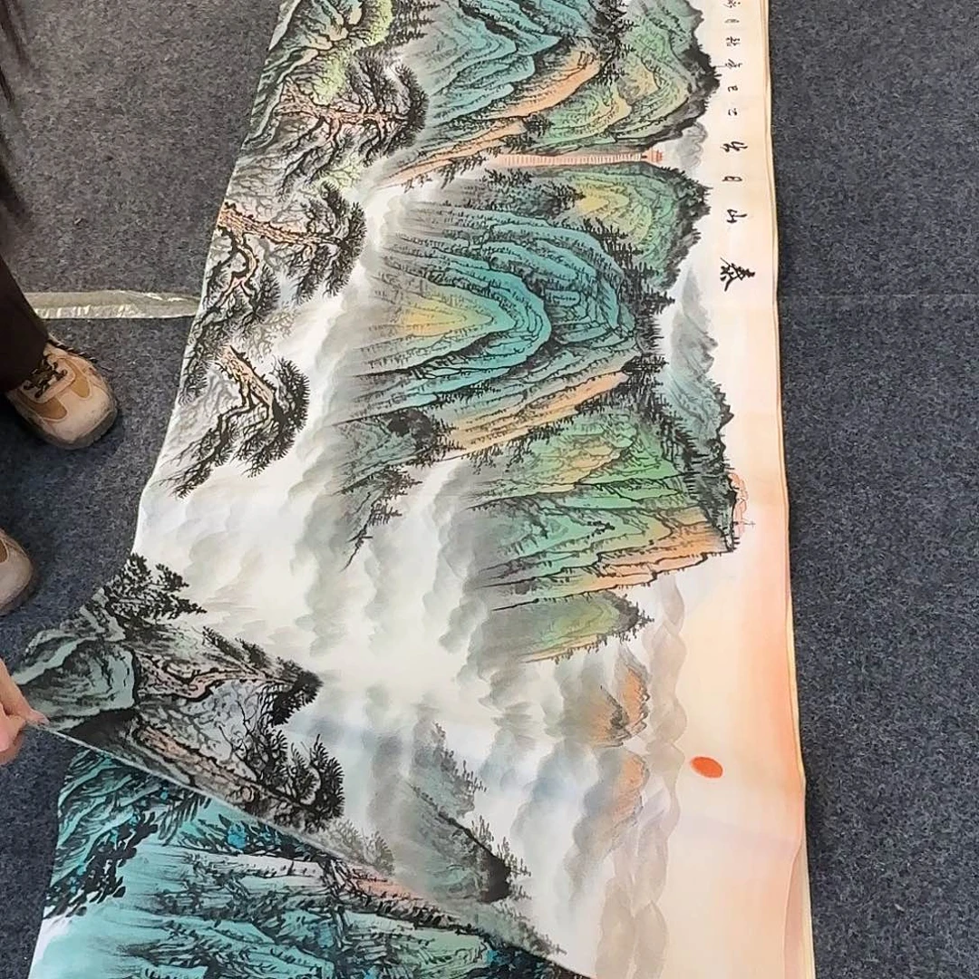 纯手绘国画作品好看小六尺