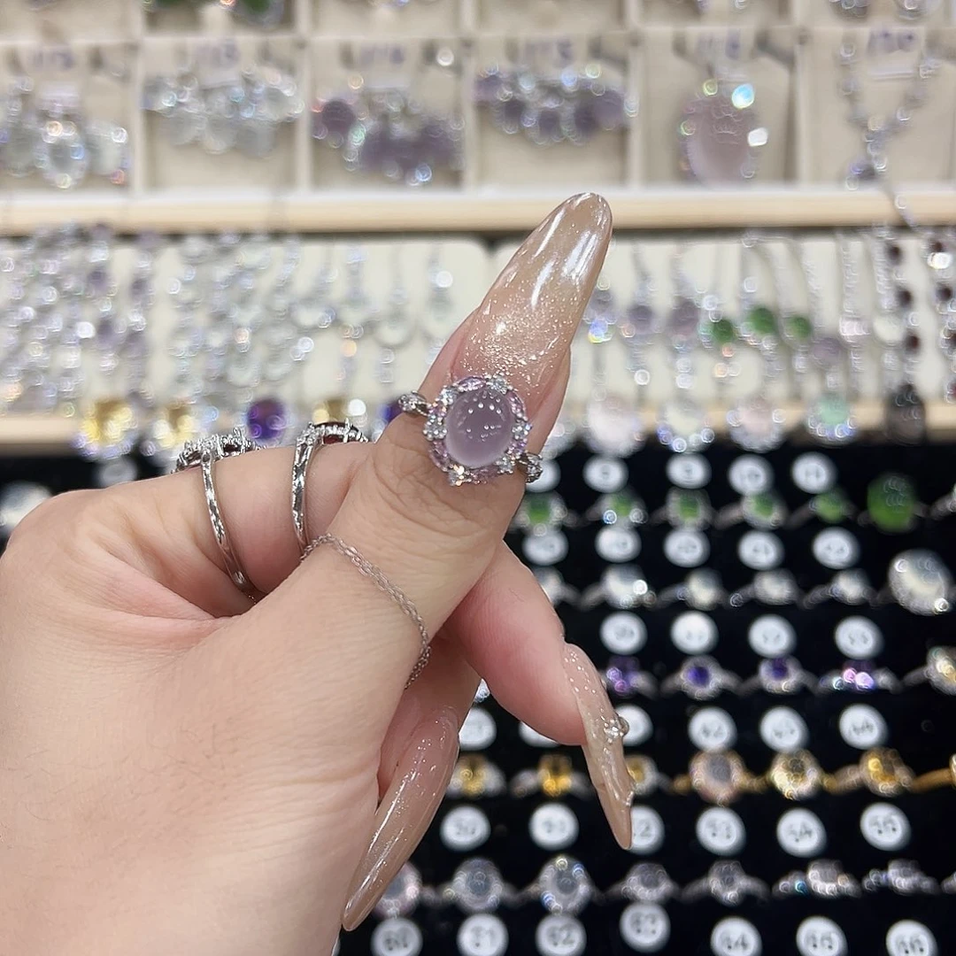 旺****戒指萤石银S925镶嵌