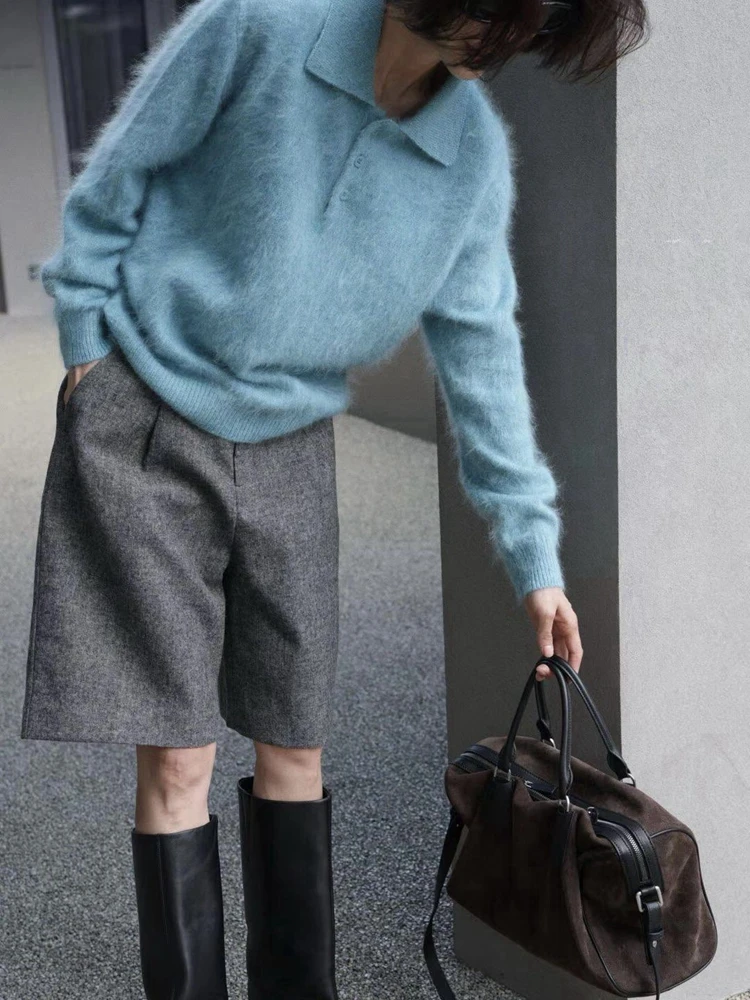 2025秋冬超火穿搭气质一整套ootd穿搭巨好看毛衣西装裤两件套装女