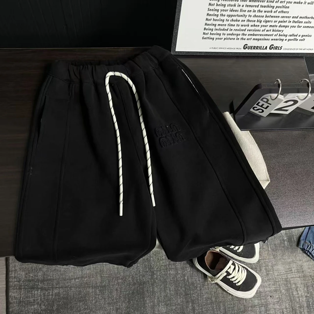 M066运动裤休闲风卫裤休闲裤松紧带男牛仔裤女系带