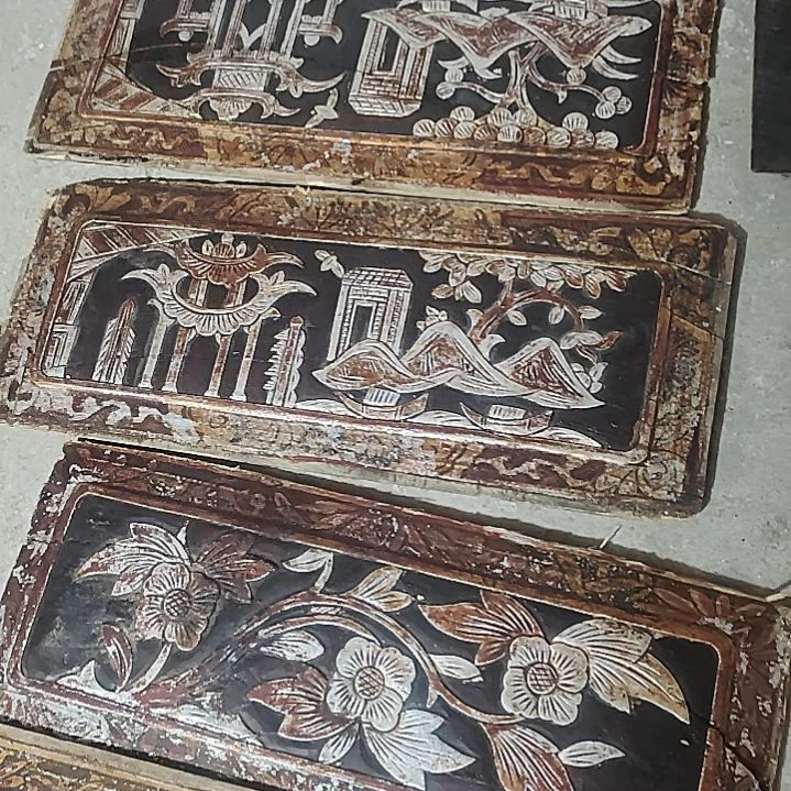 香榧木手工人物木雕花板