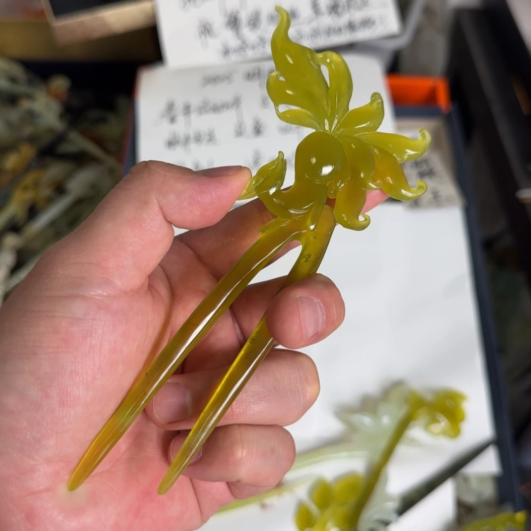 岫玉发饰未镶嵌明君玉簪贼拉好看