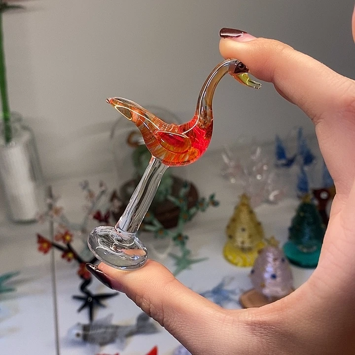 琉璃手工艺品火烈鸟