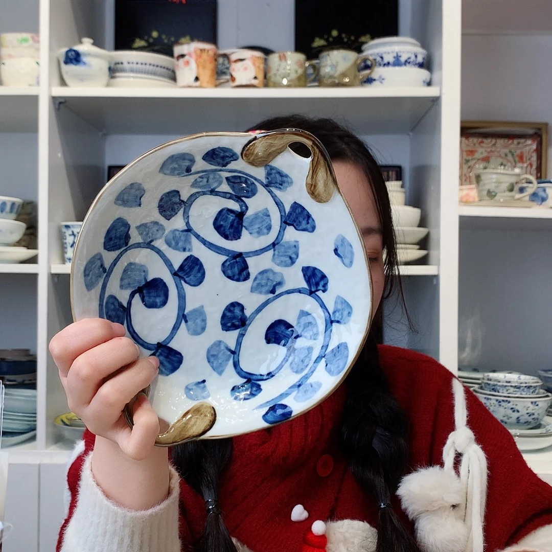 不锈钢双耳 唐草花钵