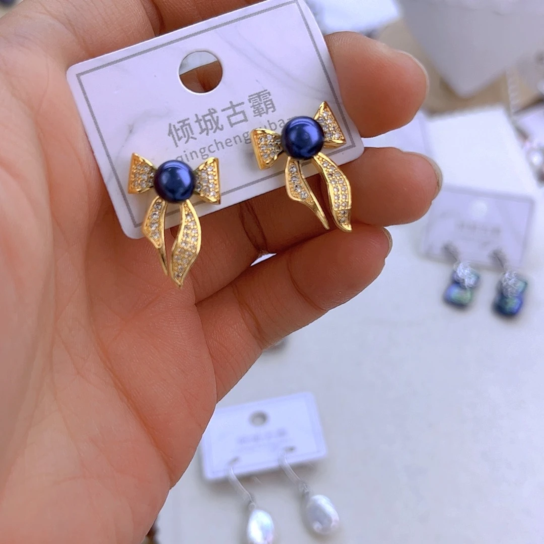 银S925镶嵌淡水珍珠项链定制864