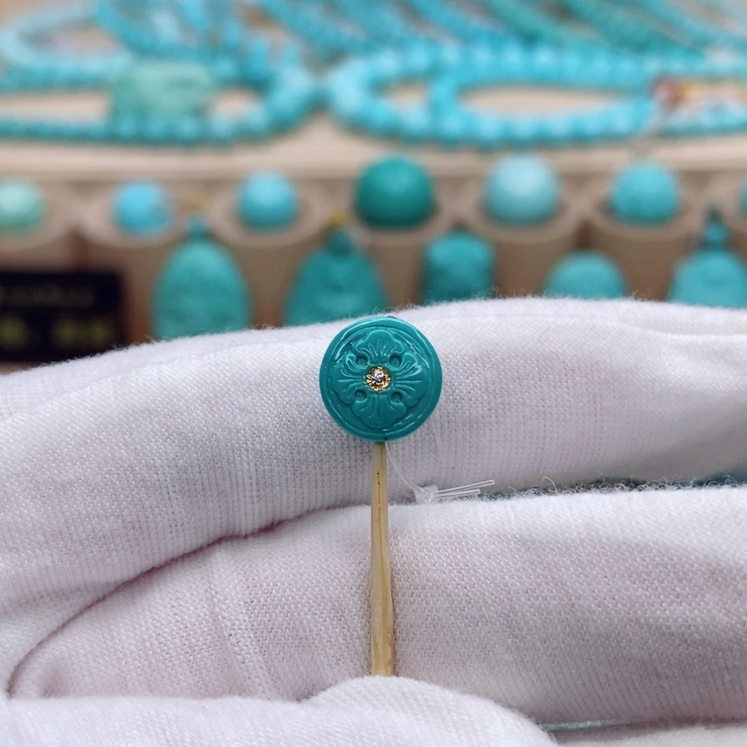 绿松石未镶嵌珠宝奇石9.5mm