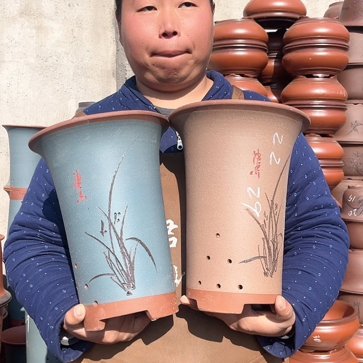 紫砂紫砂花盆盆栽