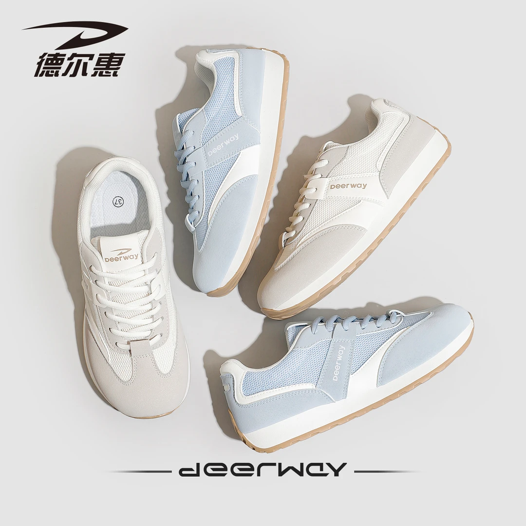【德尔惠官方正品】爆款小白鞋潮流时尚2025春季新款百搭休闲女鞋