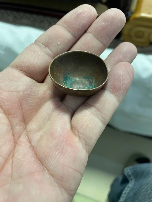 小巧紫铜甘露丸小铜碗