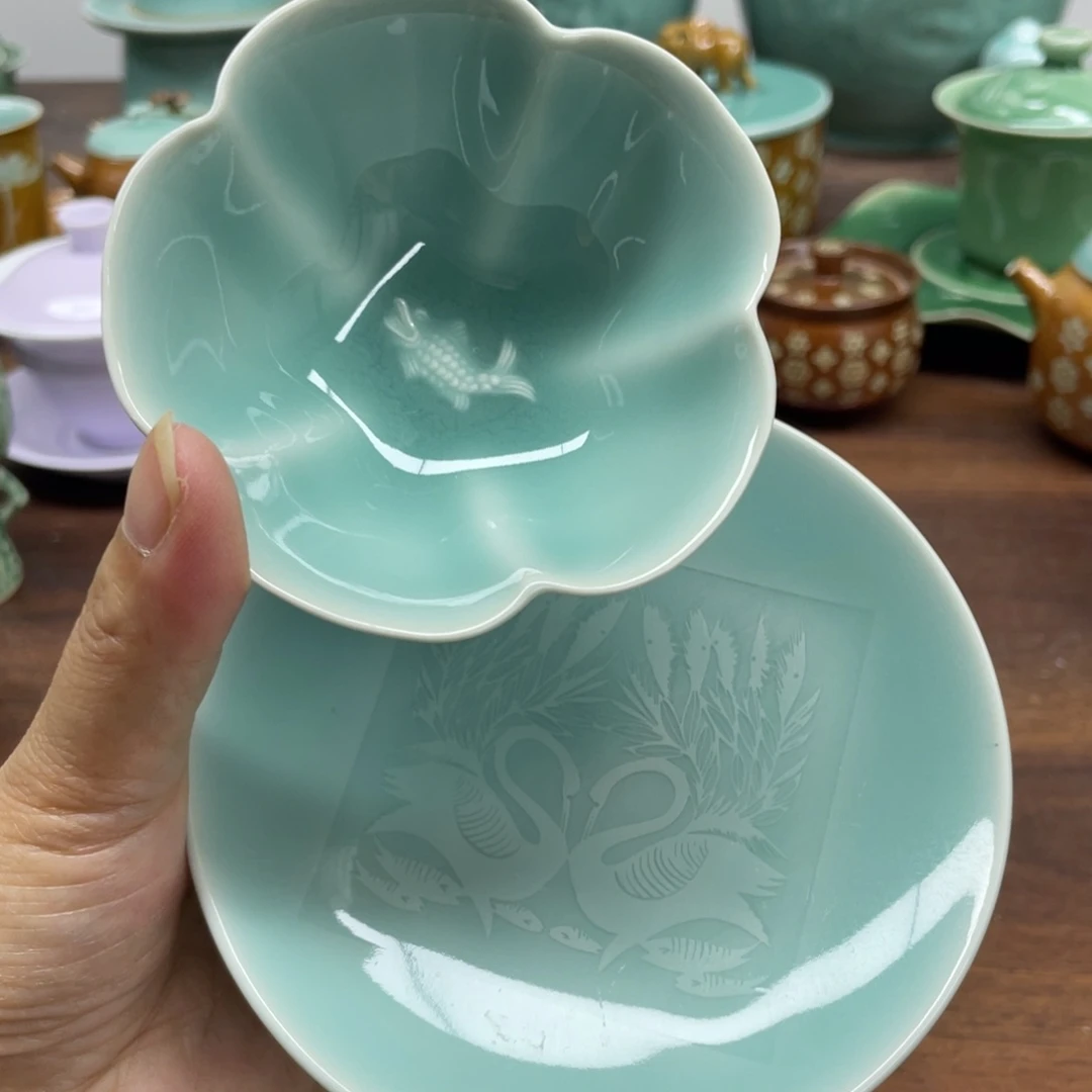 特价福利青瓷一杯一垫