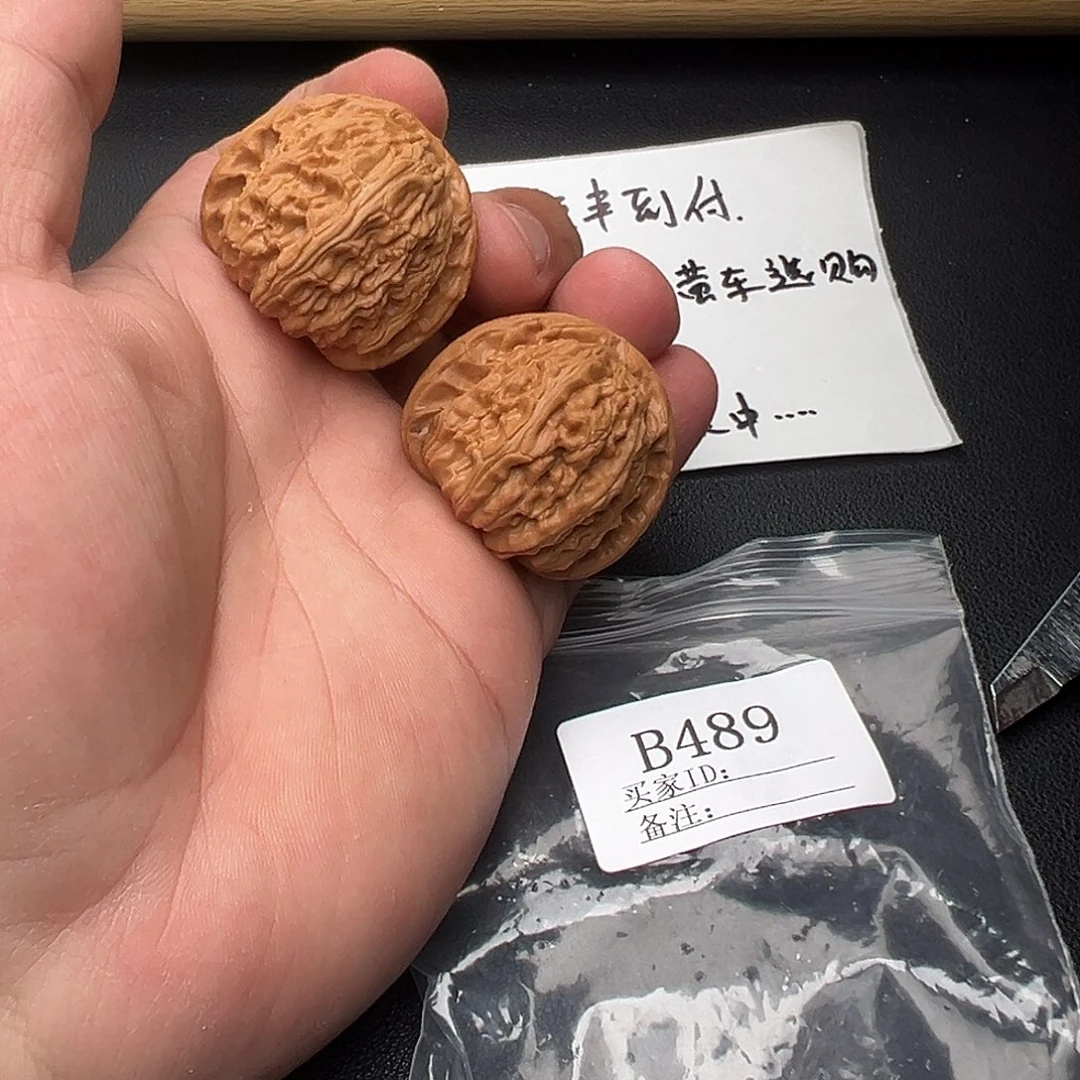 核桃手串/手链B489白狮子38尺精修打底