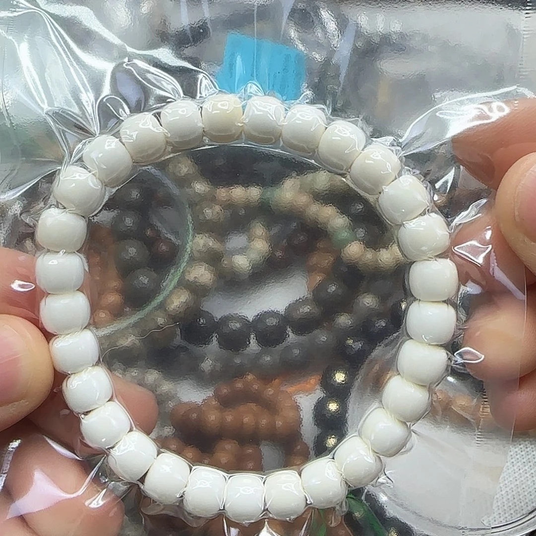 白玉菩提手串78白玉菩提87单圈