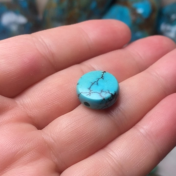 天然松石水草纹背云