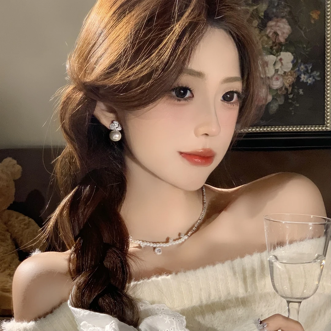 FULL GIRLISH耳环00979日韩银色轻奢精致耳环