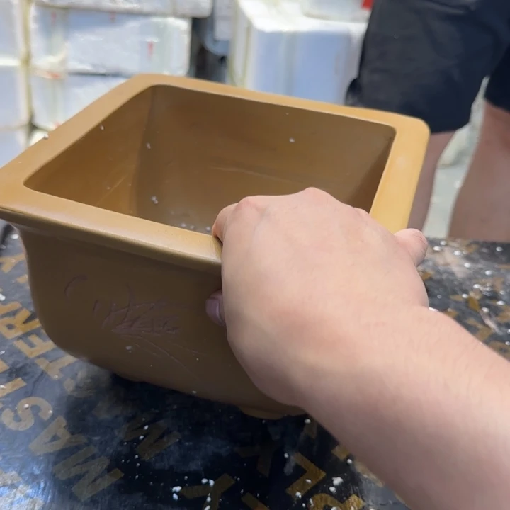 紫砂花盆口径18高度13