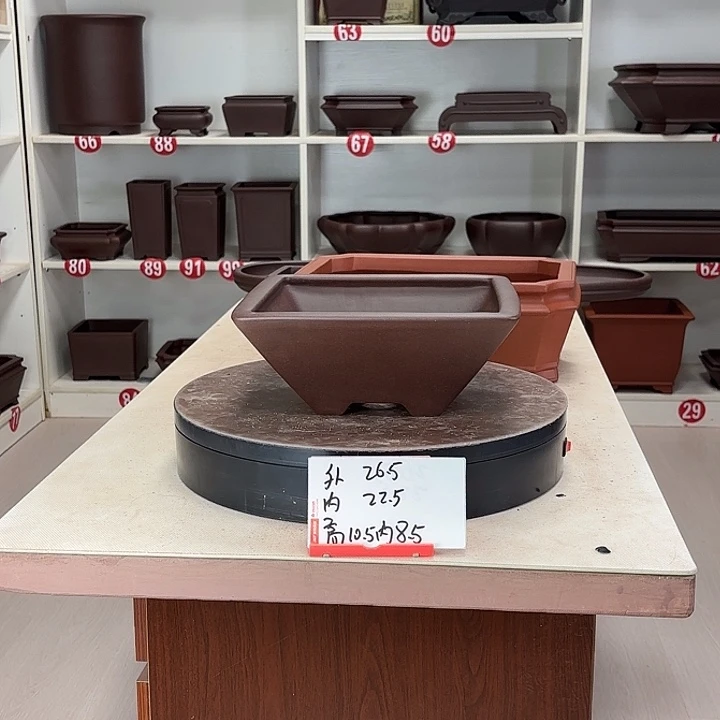 紫砂花盆四方斗盆小