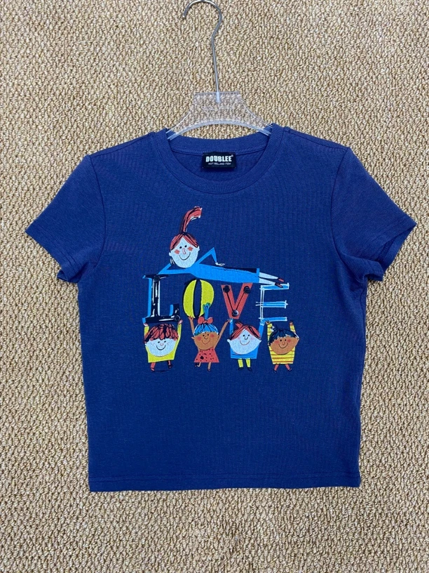 深圳南油TTONE五个小女孩LOVE可爱短袖重工T恤