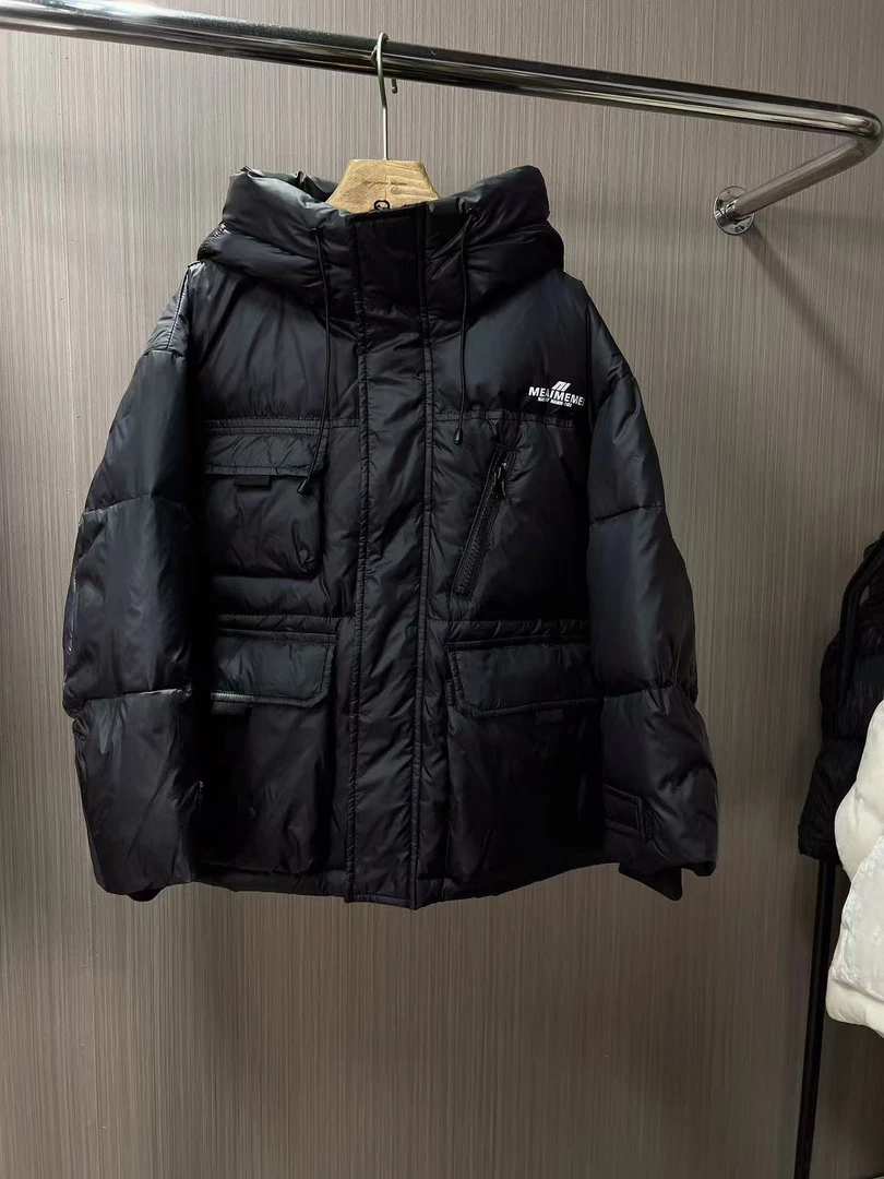 【90白鸭绒】男女童短款连帽黑色加厚秋冬童装休闲潮服羽绒服冬季