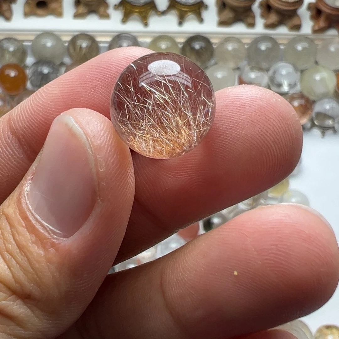 水晶珠宝半成品未镶嵌发晶球