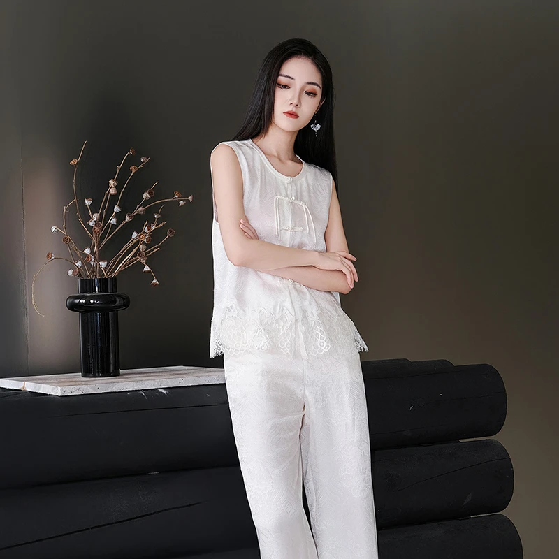 【粉丝专享】新中式盘扣梭织无袖上衣842755