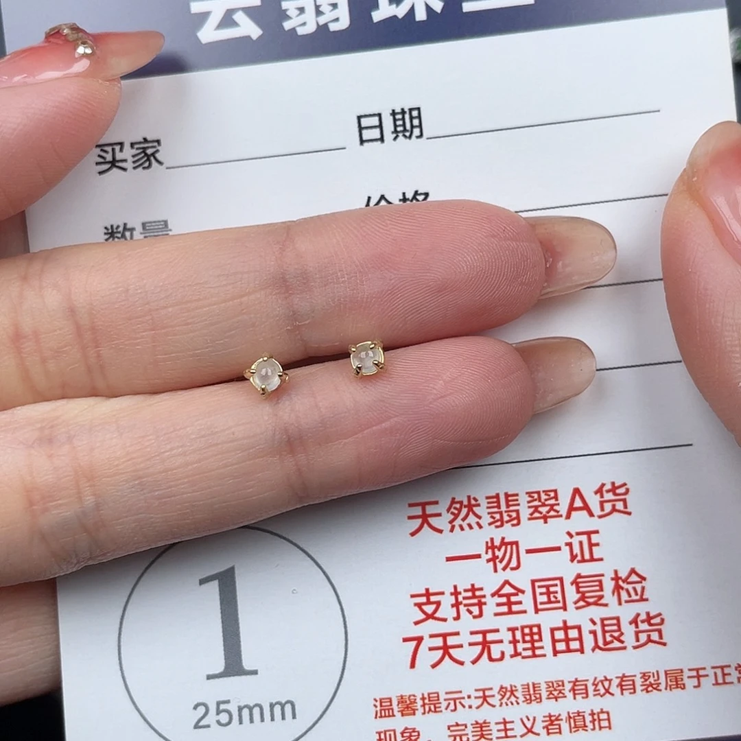 翡翠未镶嵌耳饰0000