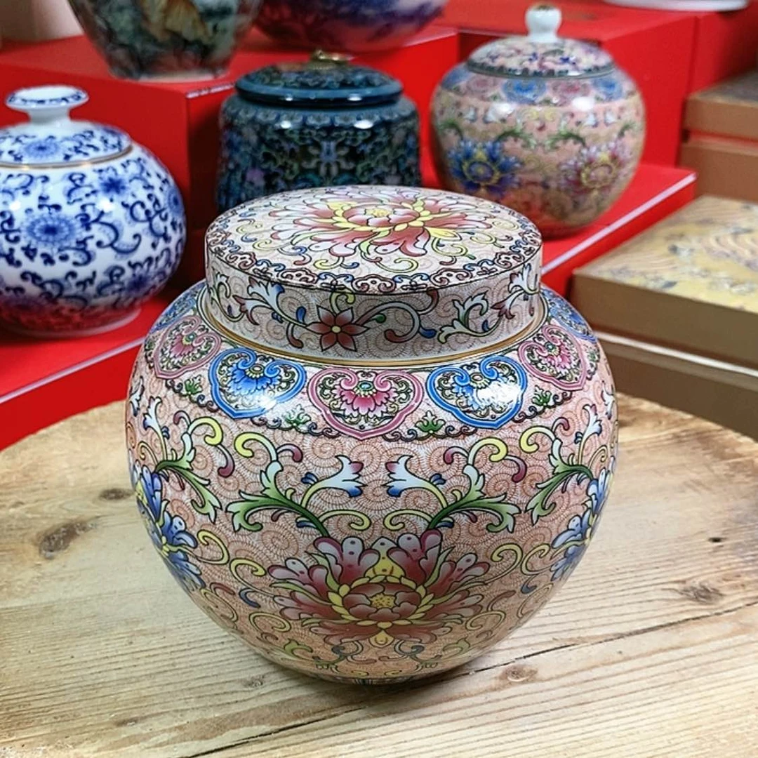 【闪购商品】瓷片陶瓷茶叶罐密封罐