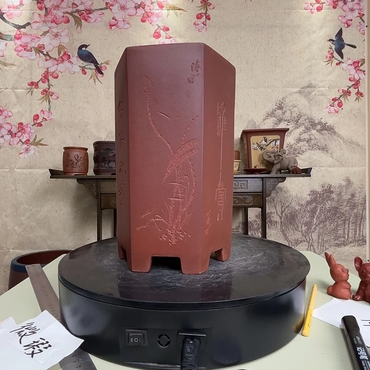 紫砂花盆清*哥宜兴紫砂