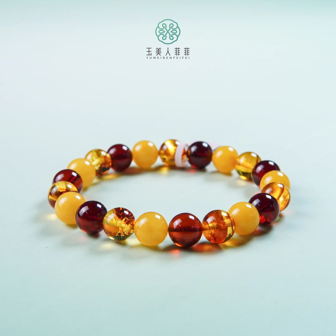 石惑珠宝·琥珀多宝圆珠手串约8mm
