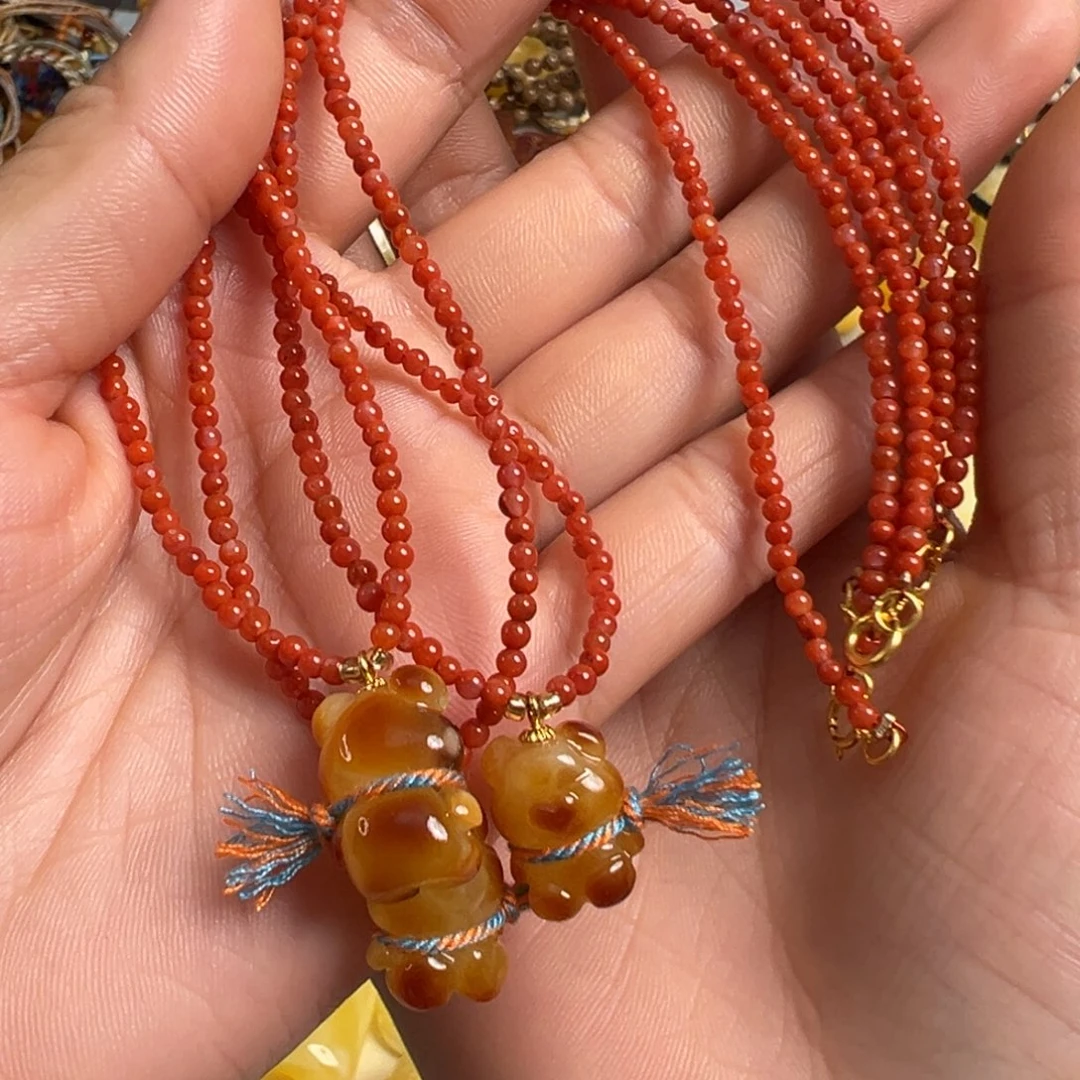 蜜蜡未镶嵌裸石多样性发一条