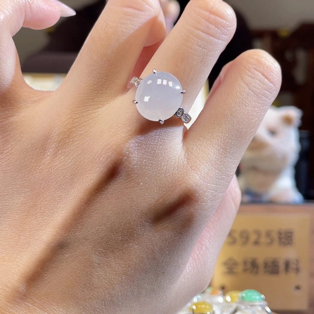 翡翠银S925镶嵌颈饰