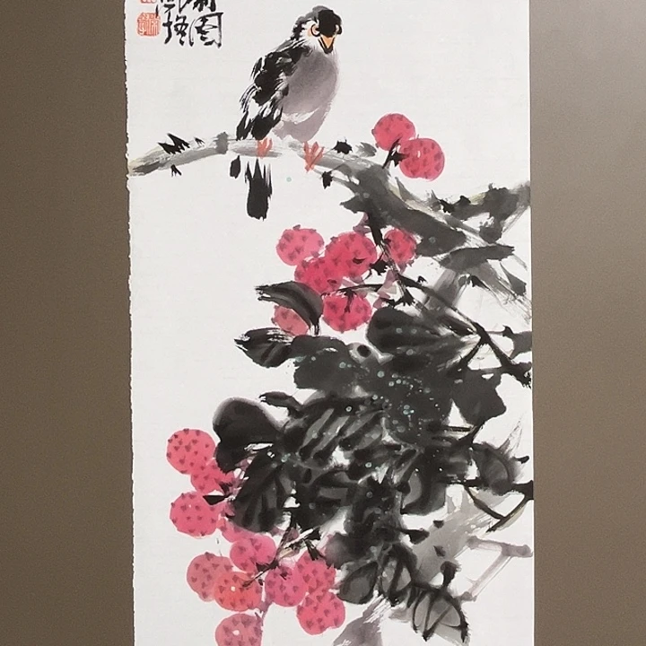 国画柳常学 手绘原创